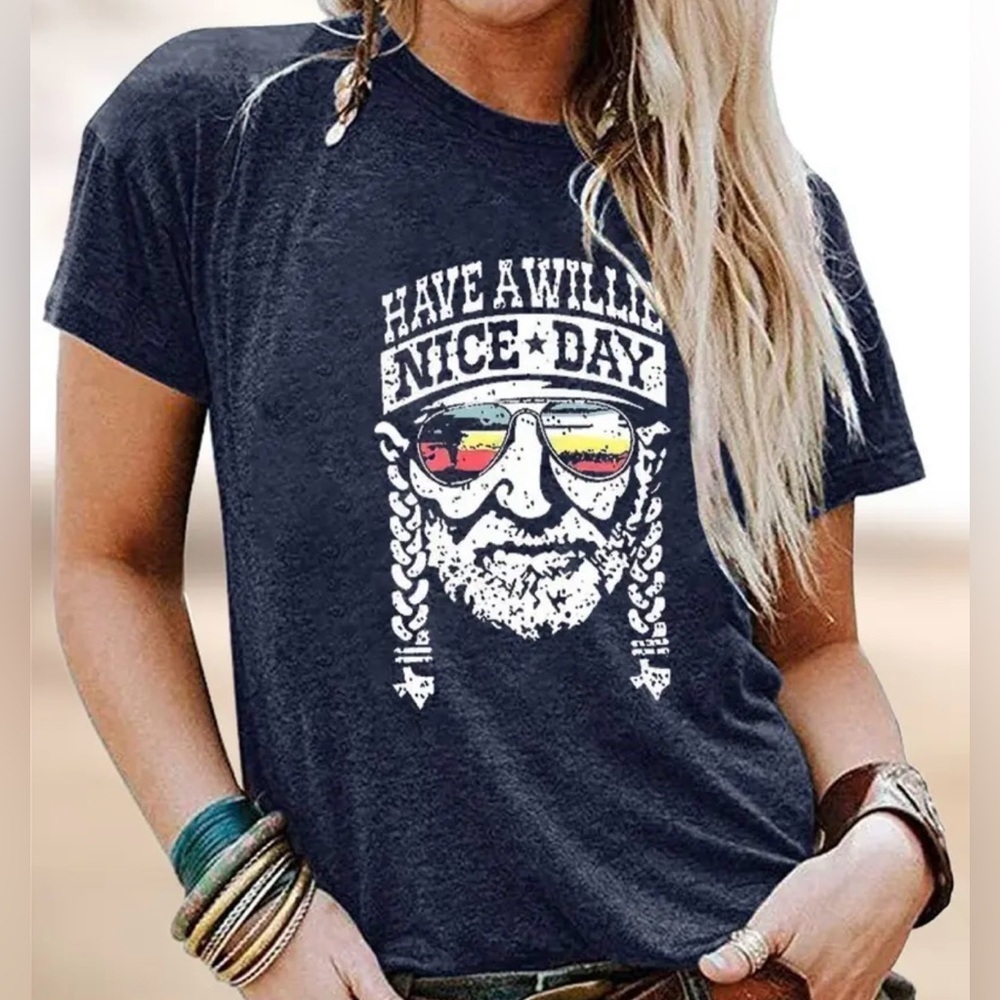 Graphic Navy Blue T-Shirt